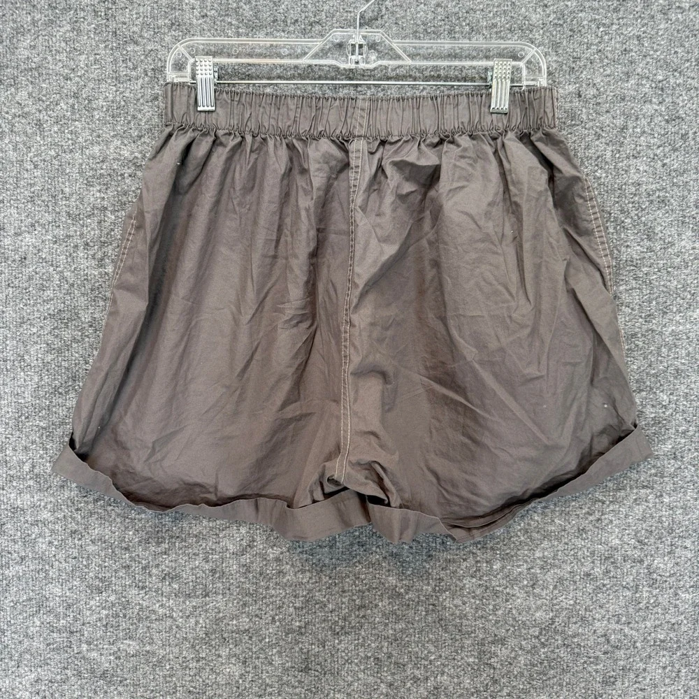 Free People Boxer Shorts Womens Large Gray Elastic Waist Loungewear Sleepwear - Picture 4 of 6